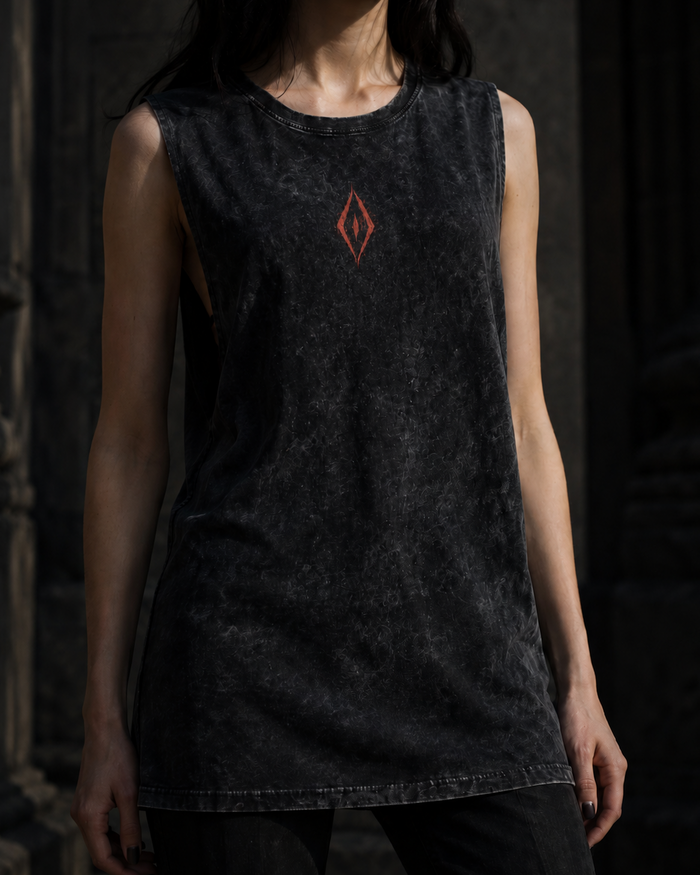 ASHEN Stonewashed black ember tank