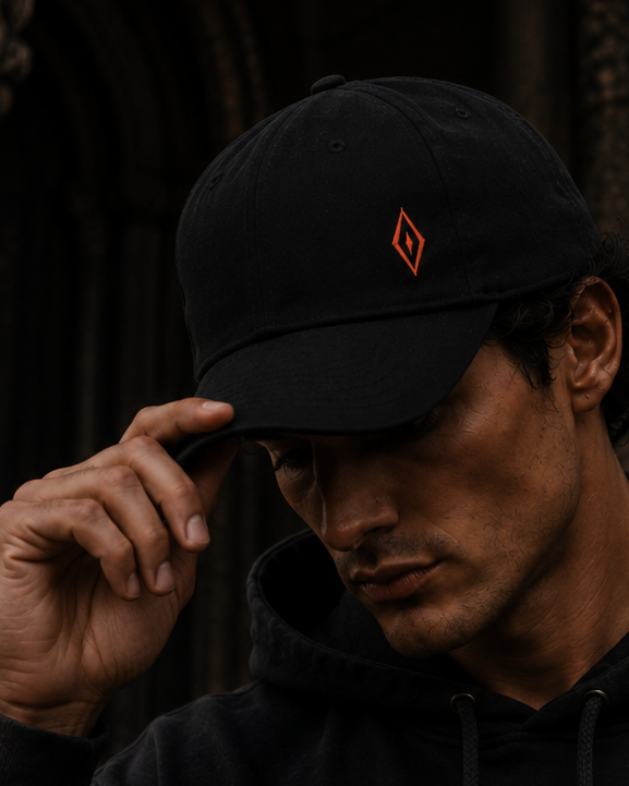 ASHEN Ember black wash cap