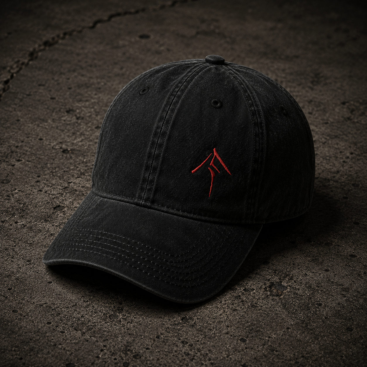Embroidered Ronin washed cap