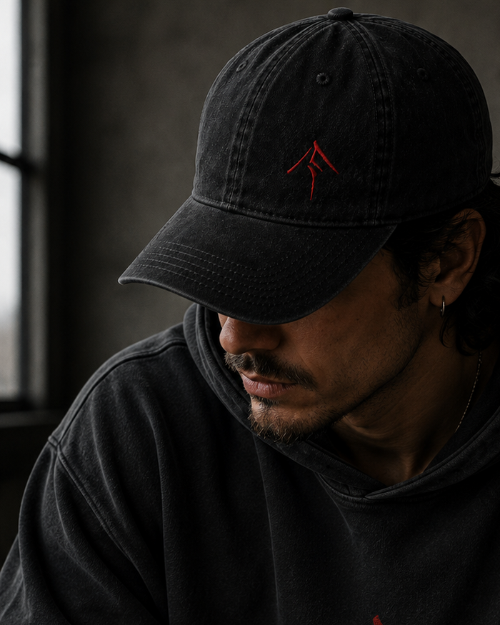 Embroidered Ronin washed cap